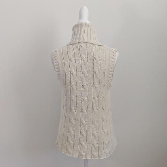 Calvin Klein Beige Open Front Cardigan Vest - Picture 2 of 8